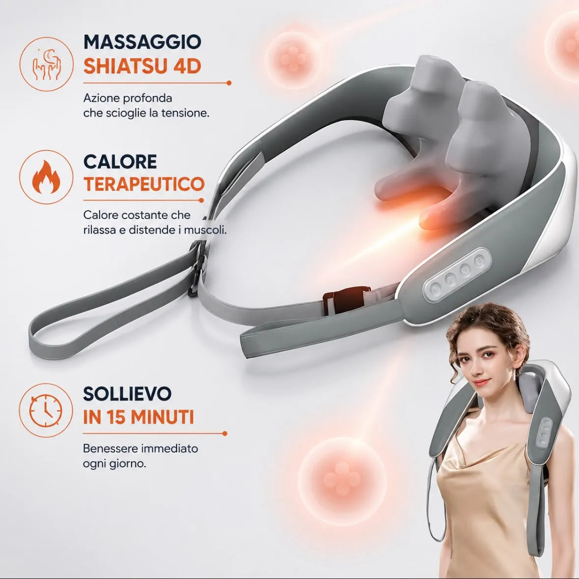 HEVA CervicalRelax™ | Massaggiatore Professionale 4D
