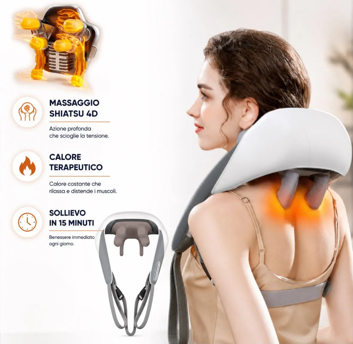 HEVA CervicalRelax™ | Massaggiatore Professionale 4D