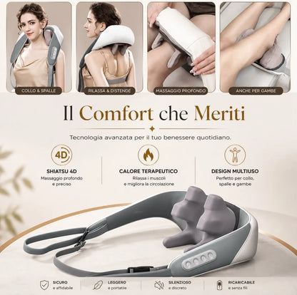 HEVA CervicalRelax™ | Massaggiatore Professionale 4D